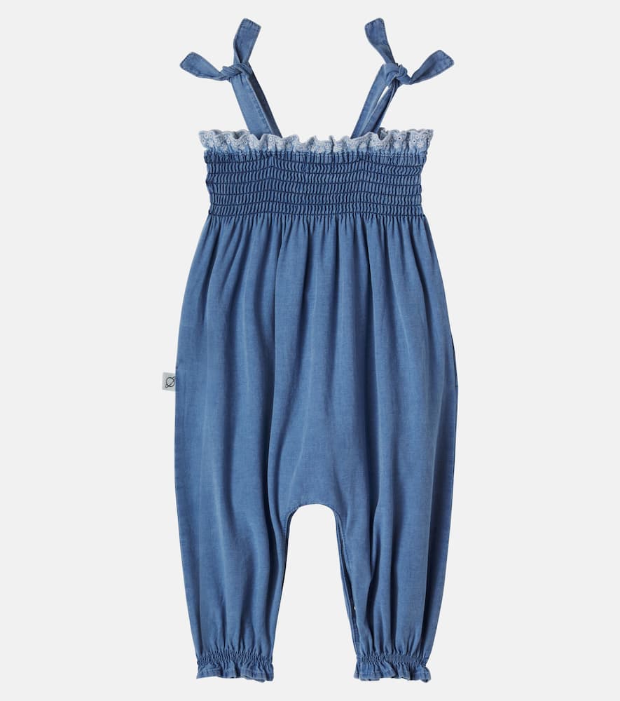Baby Dora cotton chambray jumpsuit