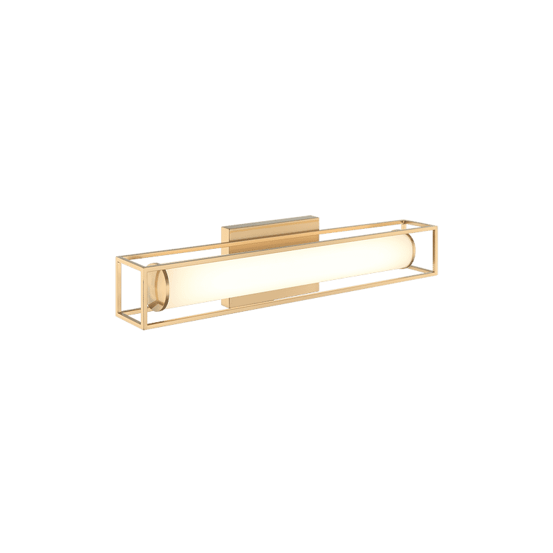 Aged Gold Brass One Light Vanity from the Flannigan Collection