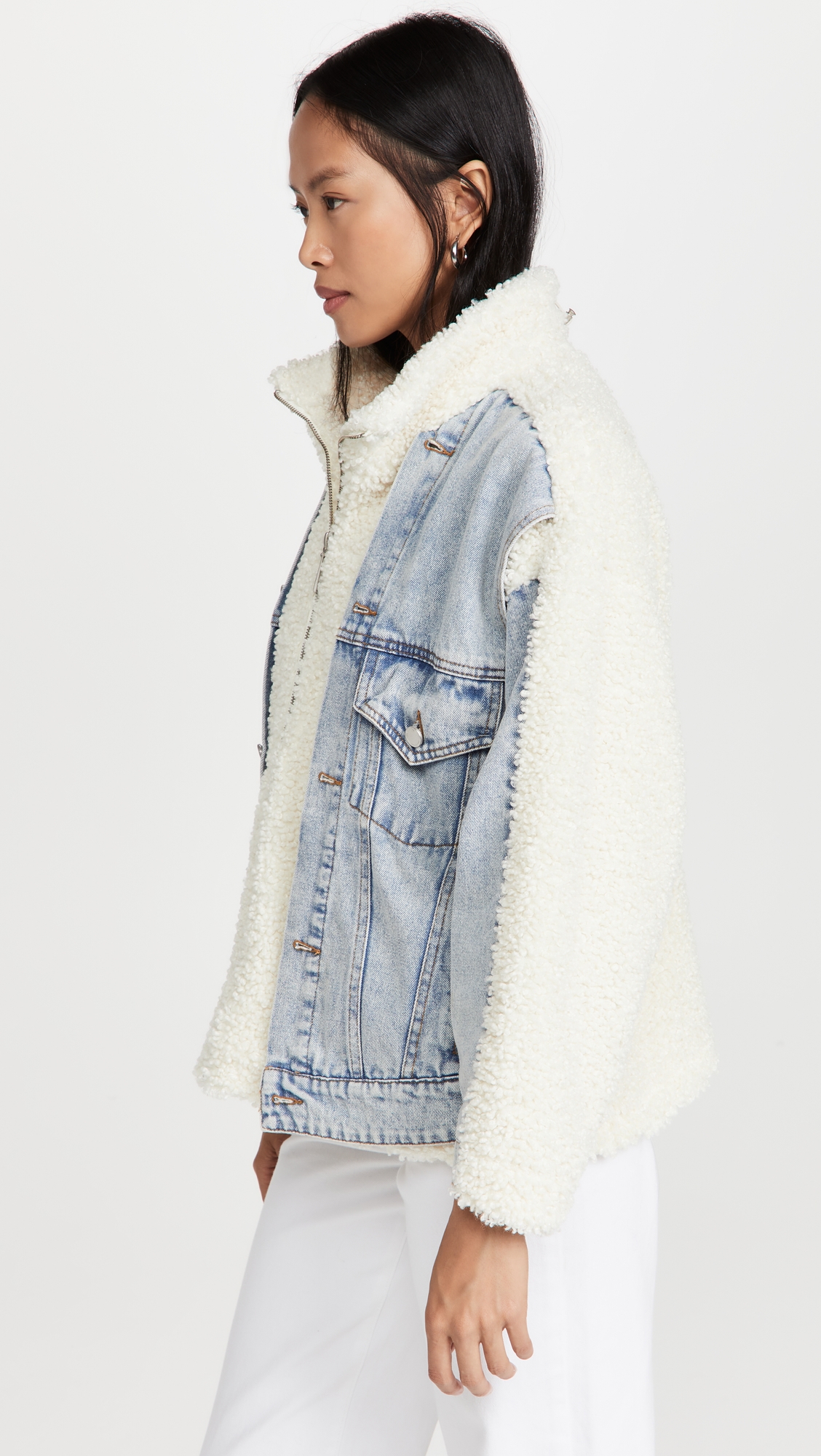 Bear Hug Denim Sherpa Jacket Bear Hug