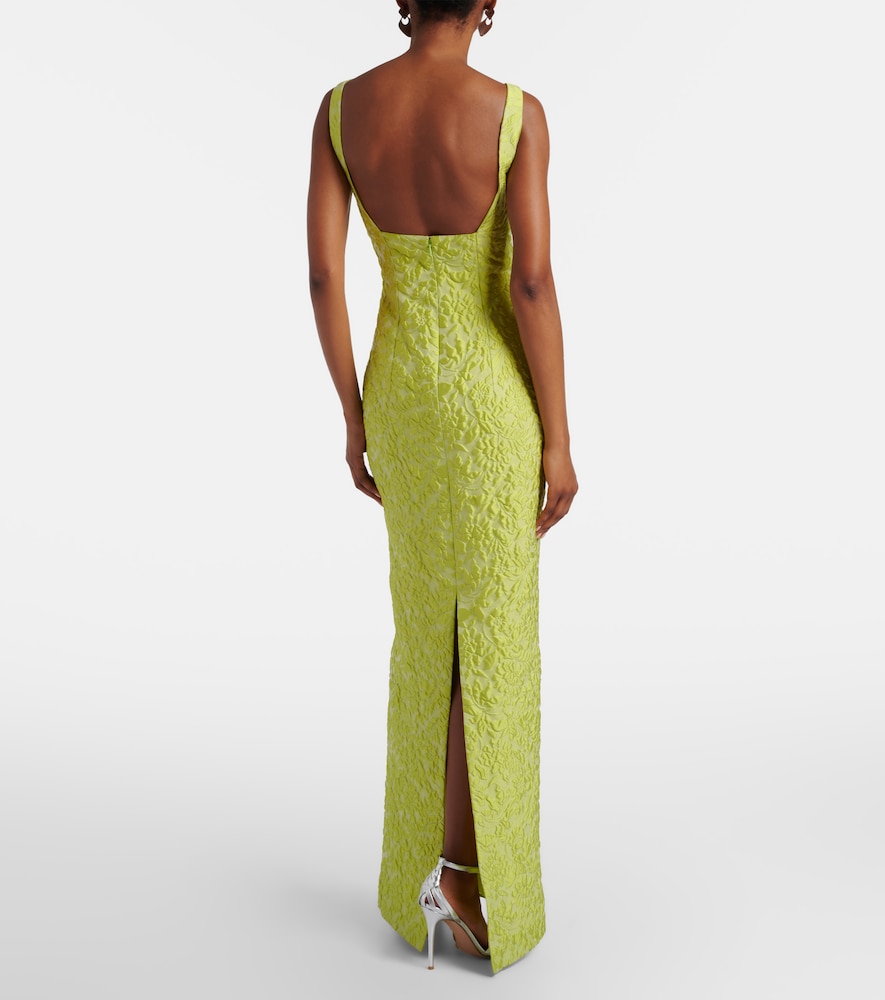 Micheline floral cloqué gown