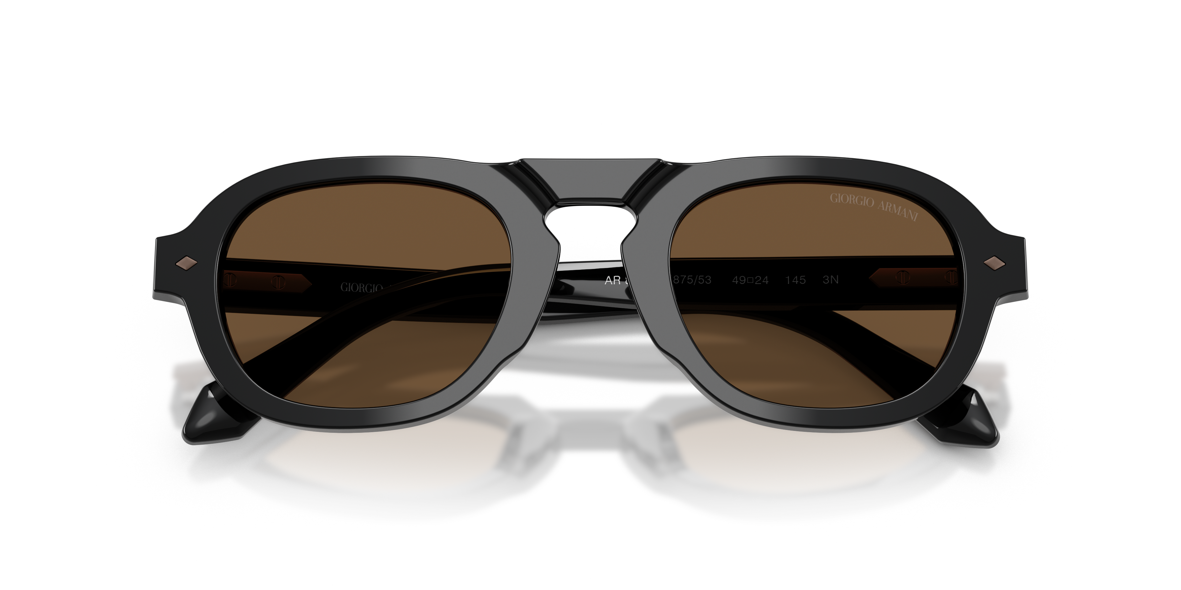 Giorgio Armani Man Giorgio Armani AR8244 587553 Sunglasses Acetate Black Brown Pillow Norma