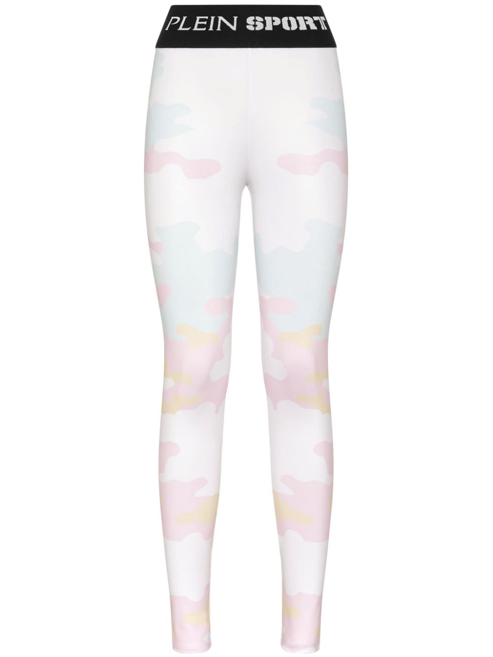 Camouflage-print leggings - White