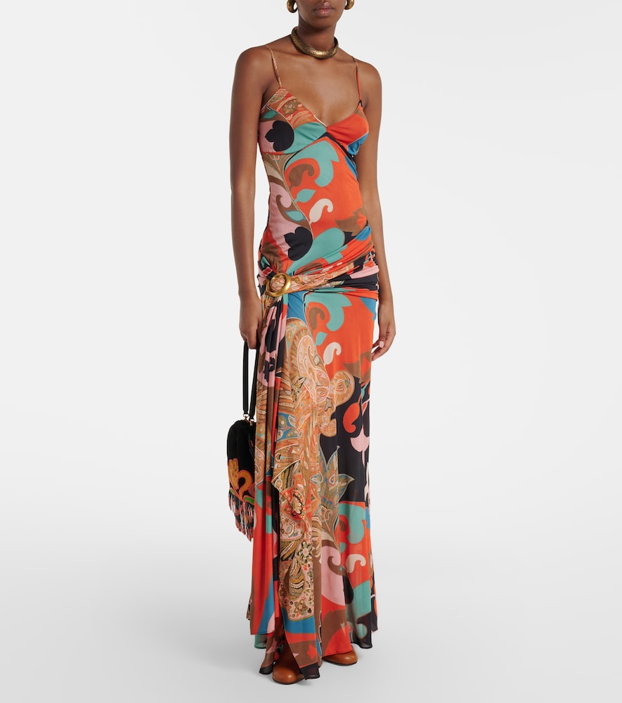 Paisley draped gown