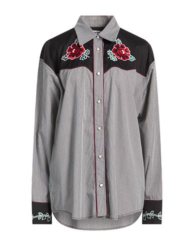 Woman Shirt Black Size 4 Cotton, Polyamide