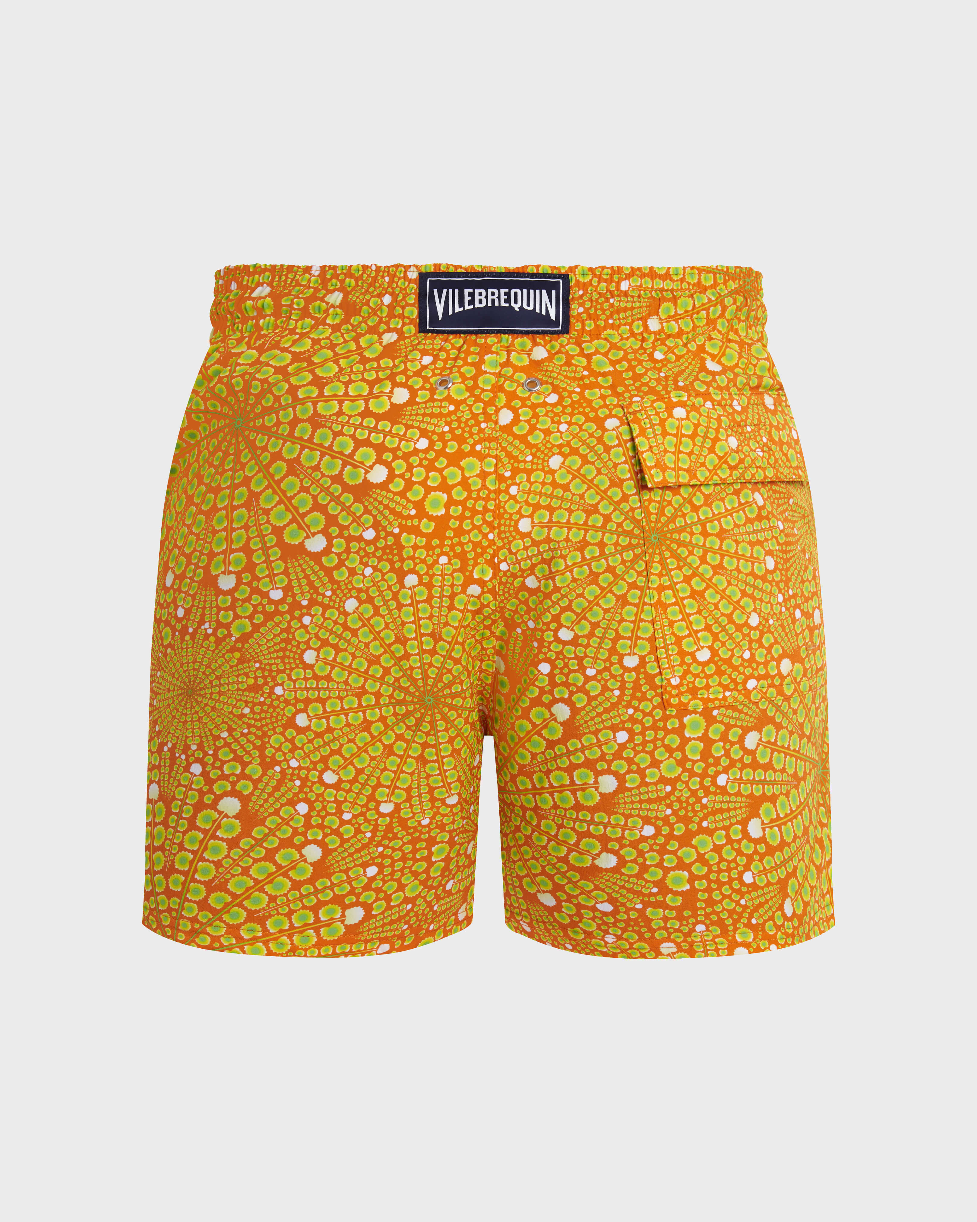 Vilebrequin - Men Stretch Short Swim Shorts Mosaic Urchin - Swimwear - Monrise - Orange
