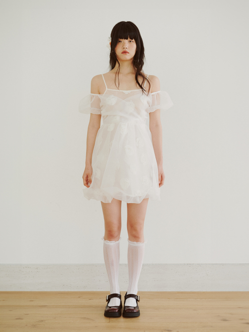 Bridal Rose in Bubble Dress_Ivory