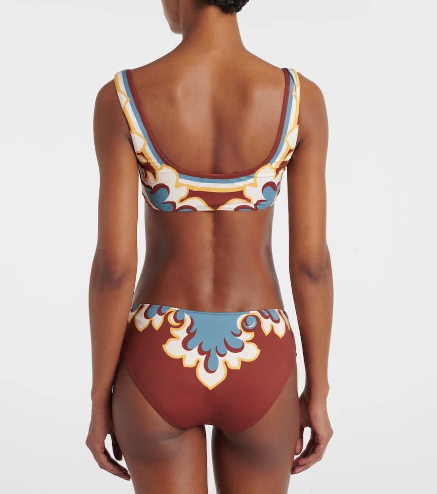 Sunset floral bikini top