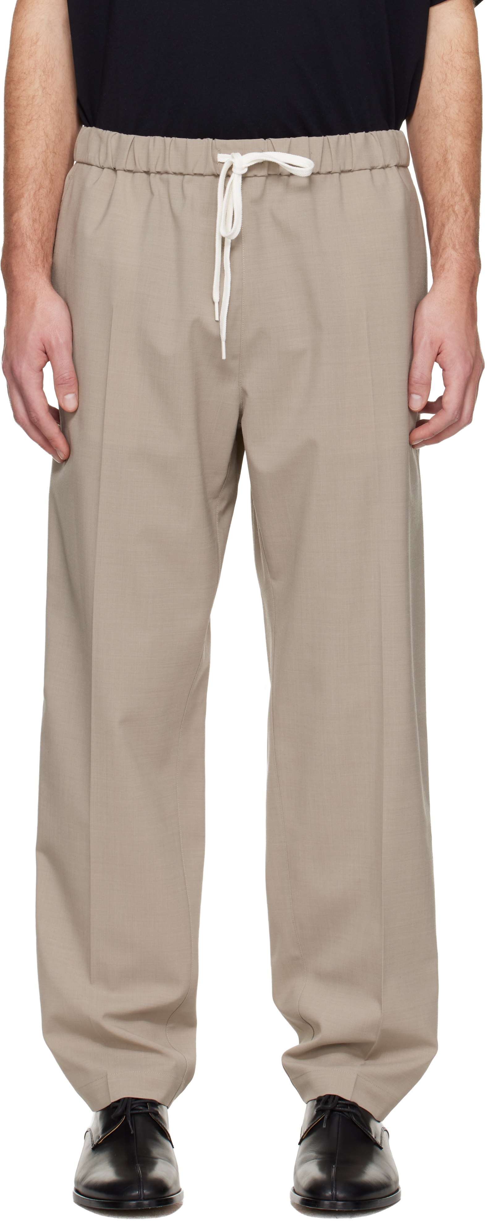Taupe Drawstring Trousers
