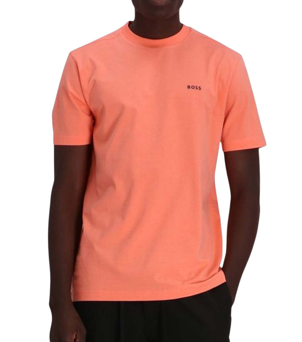 Peach Solid Crew Neck T-Shirt