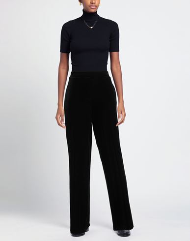 Woman Pants Black Size 12 Polyester, Elastane