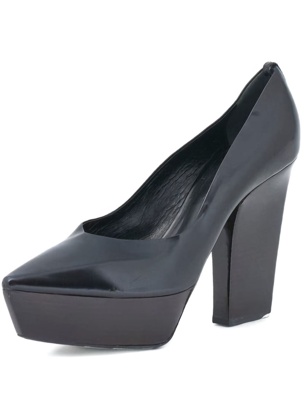 120mm leather pumps - Black