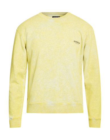 Man Sweatshirt Yellow Size S Cotton, Elastane