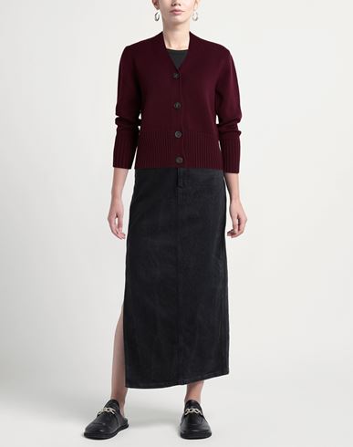 Woman Cardigan Burgundy Size 6 Merino Wool