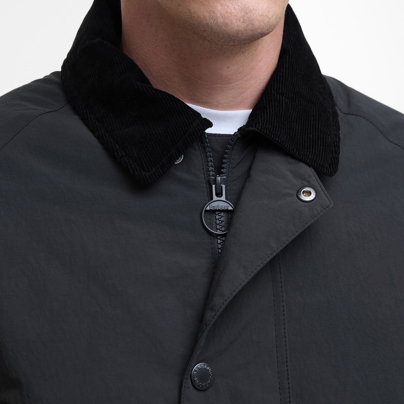 Barbour Men's Winter Wadded Showerproof Mac Coat - Black Carbon - S