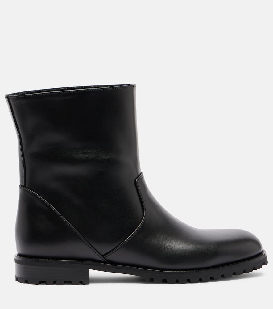 Leather ankle boots