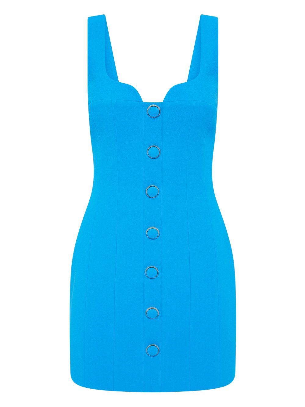 Sweetheart-neck mini dress - Blue