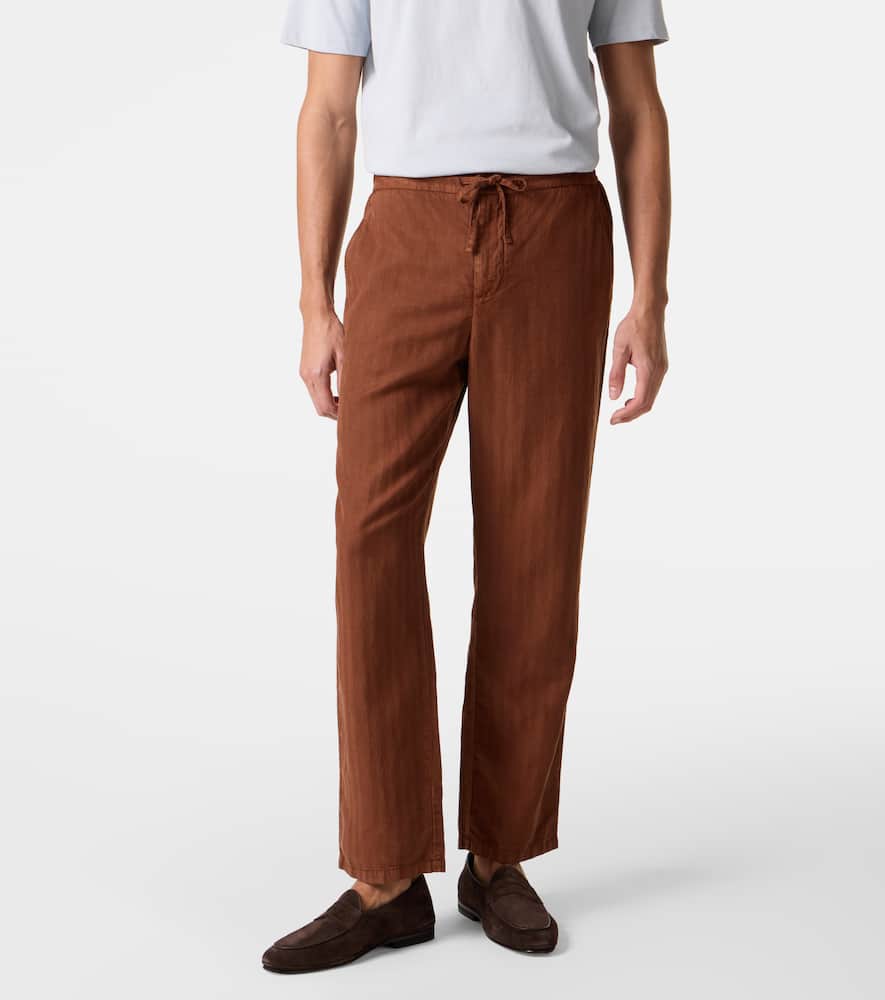 Mendes herringbone straight pants