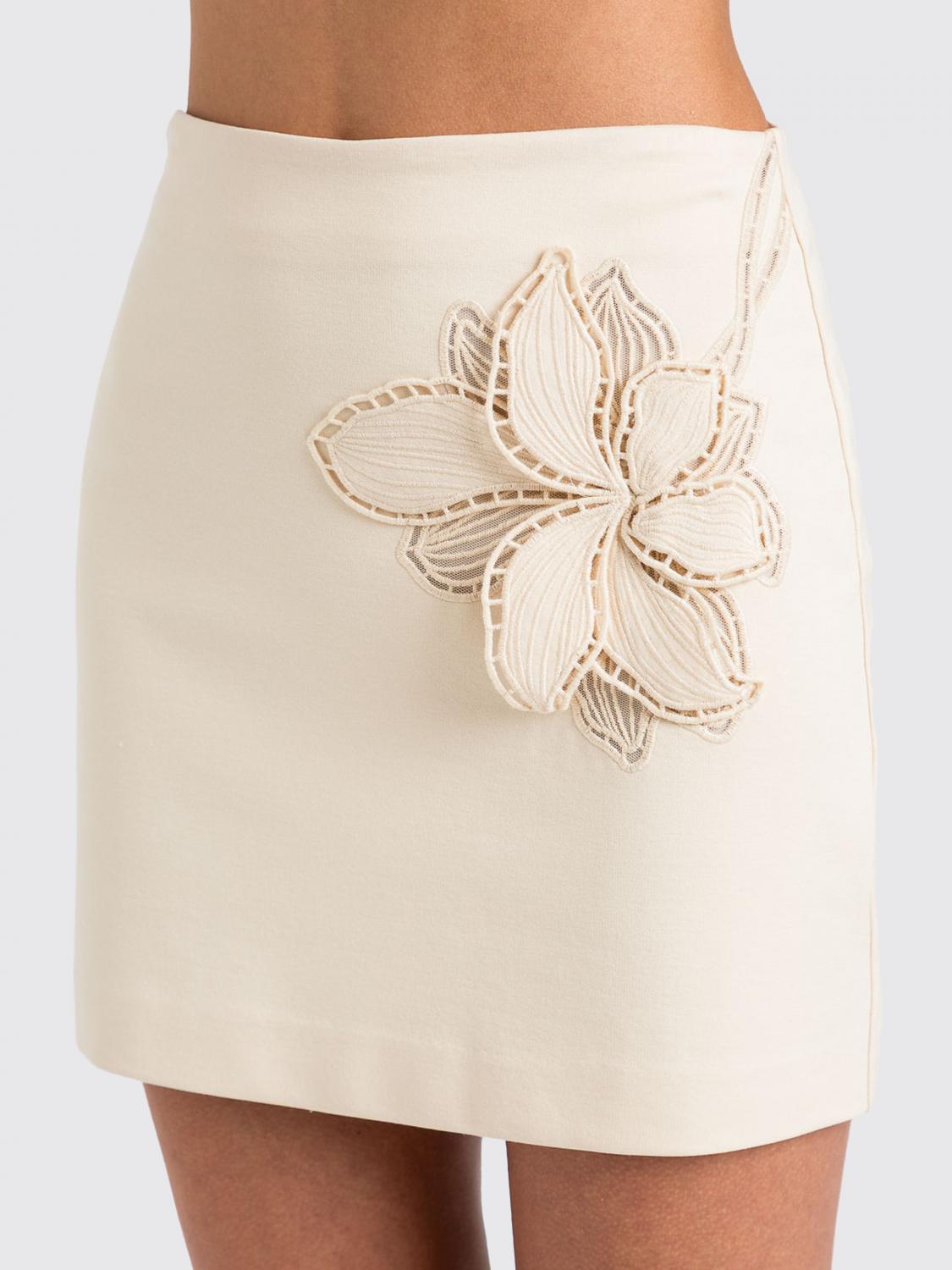 Skirt Woman color Yellow Cream