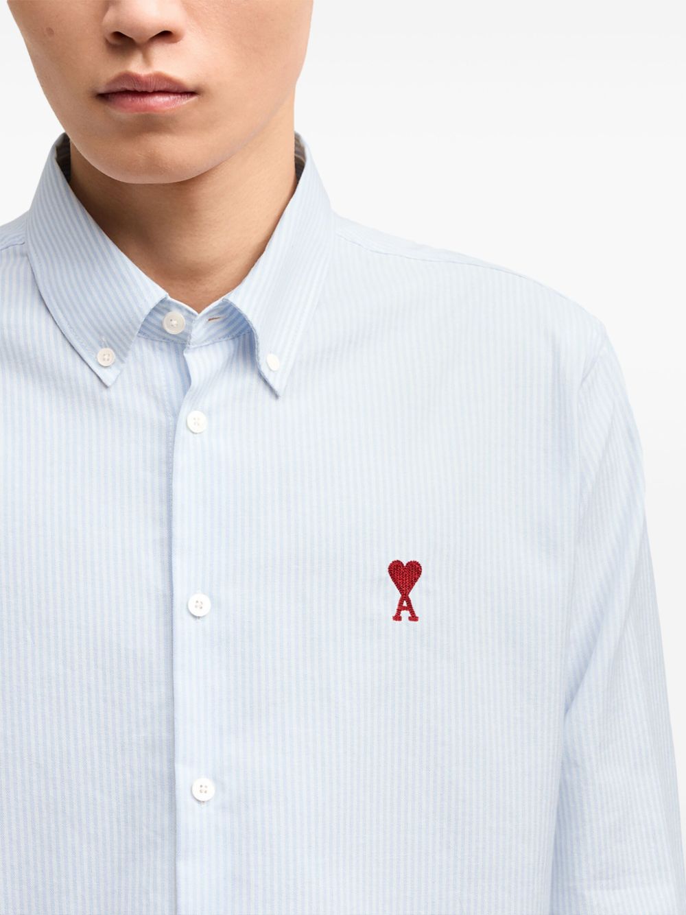 Light Blue Embroidered Logo Shirt