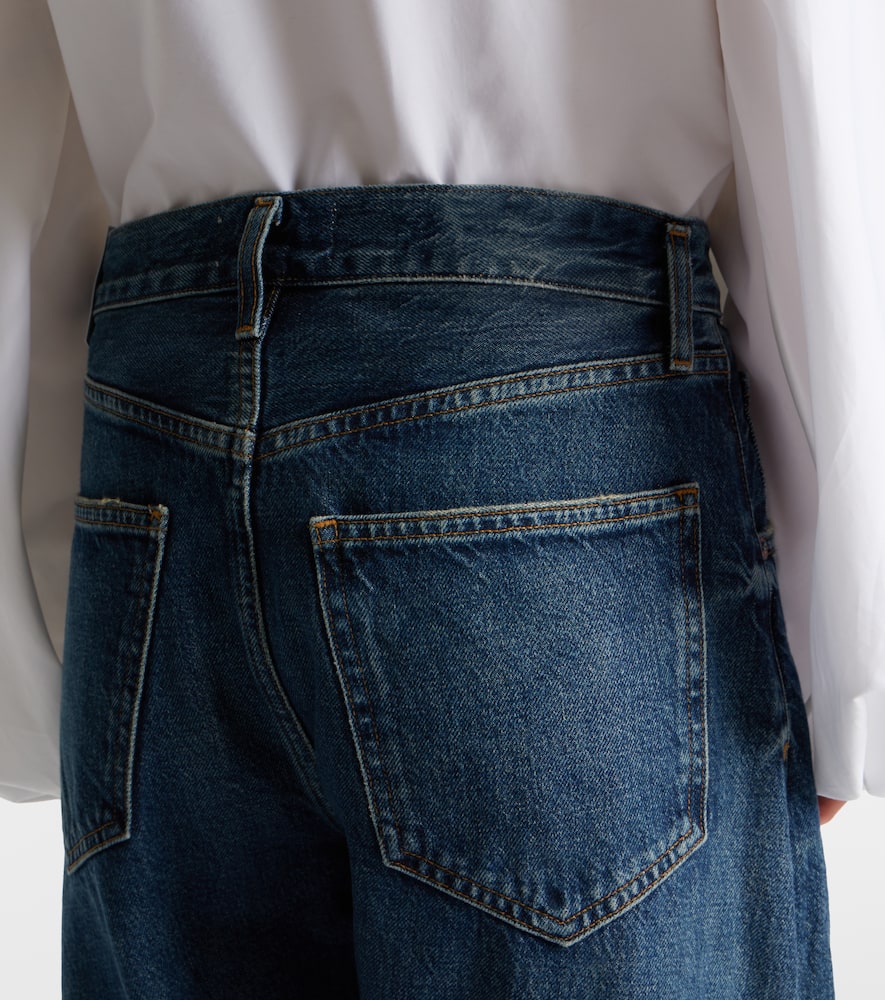 Twist mid-rise wide-leg jeans
