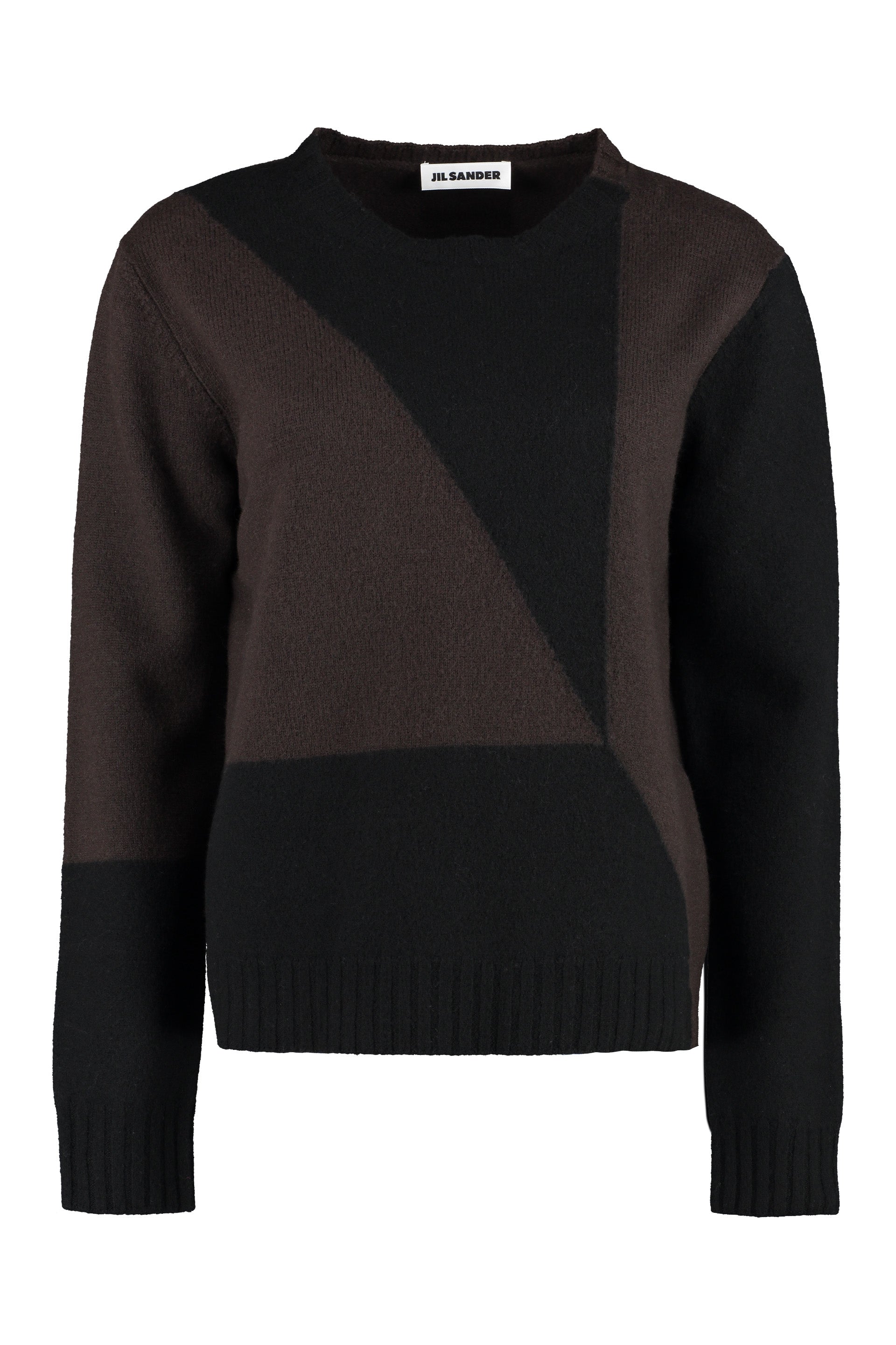 Colour-block Print Knit Jumper