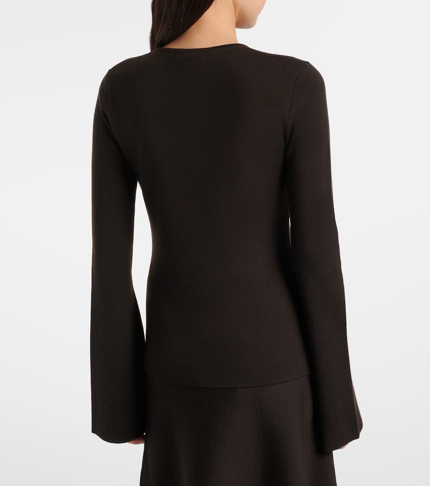 Wool, silk, and cashmere top