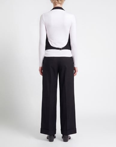 Woman Tailored Vest Black Size 4 Polyester, Viscose, Polyamide