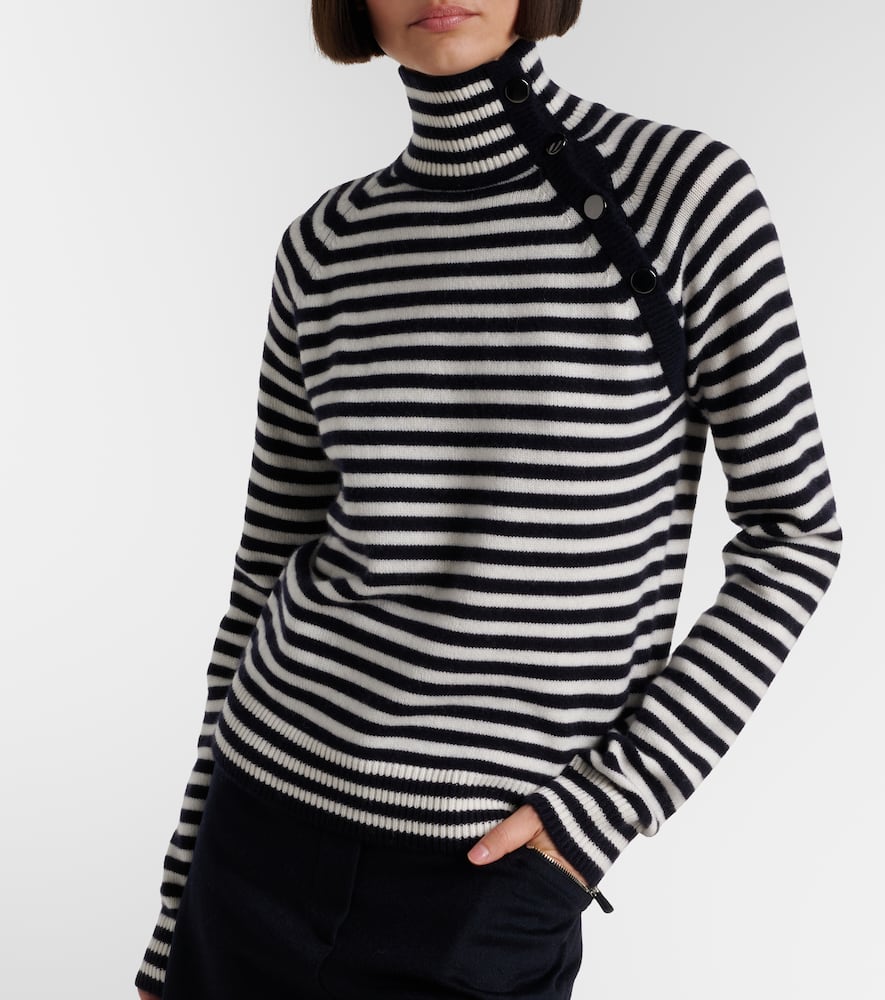Paniere striped cashmere turtleneck top