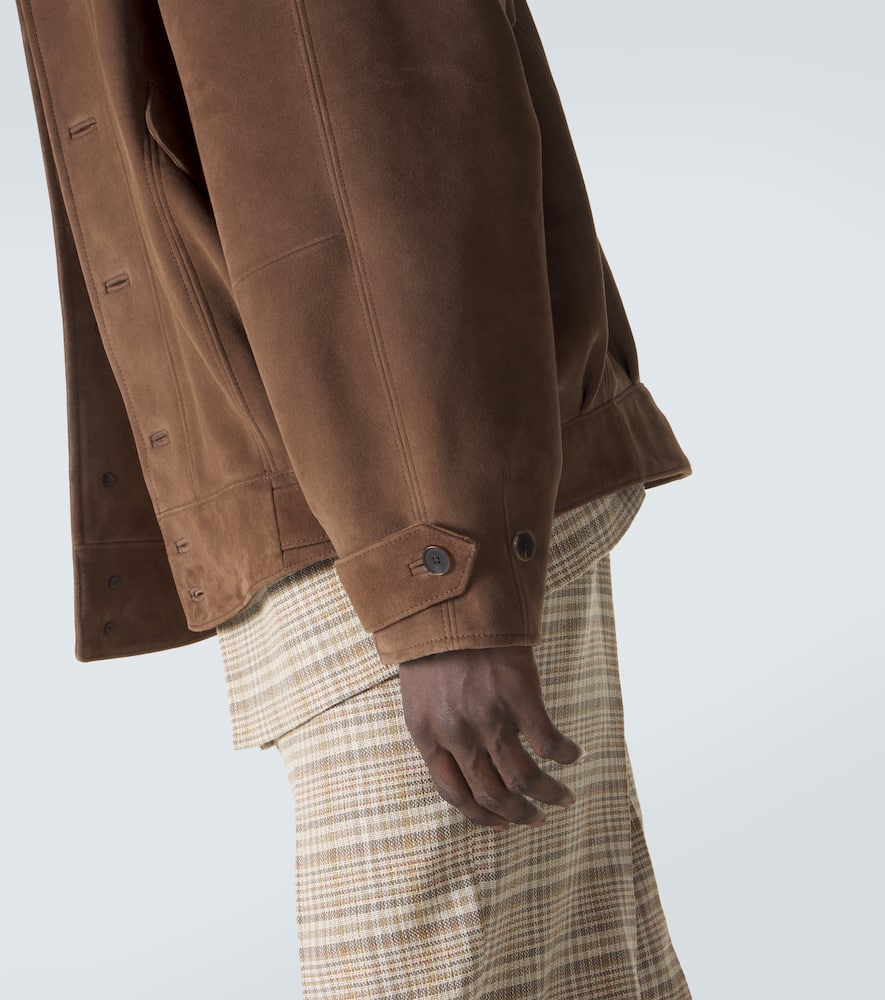 Suede blouson jacket