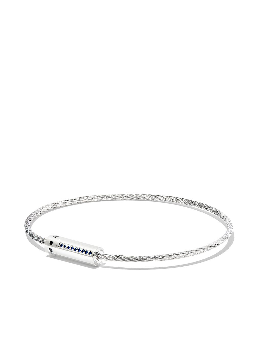 Sterling silver Cable sapphire bracelet