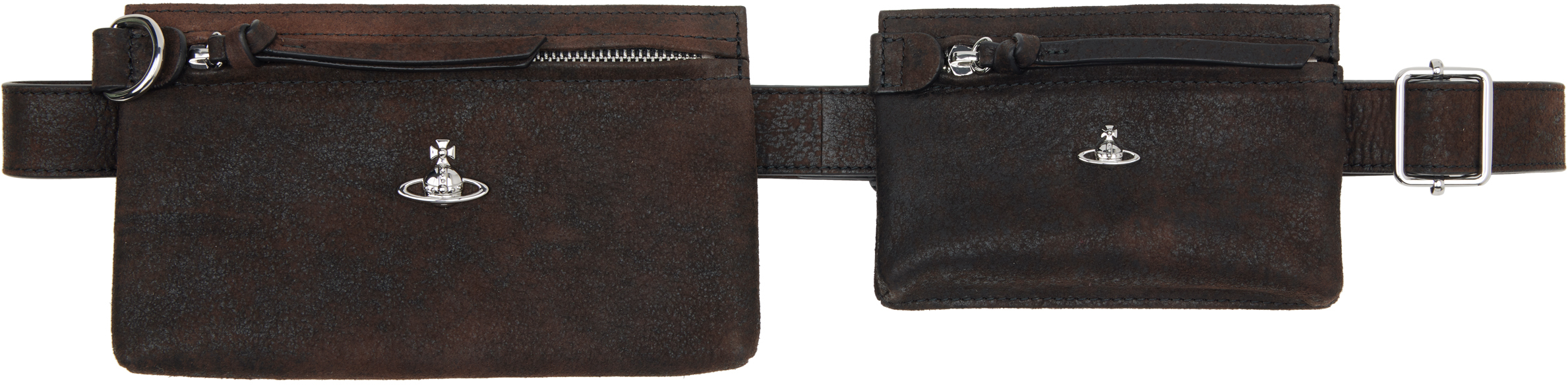 Brown Double Pouch Belt
