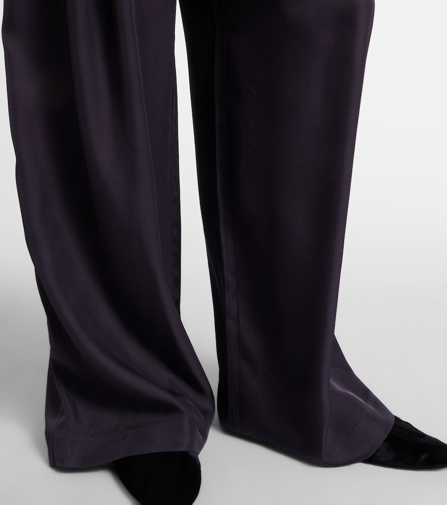 Marfa pleated twill wide-leg pants