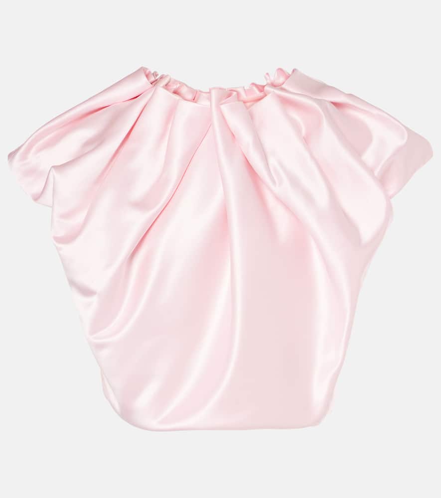 Draped satin top