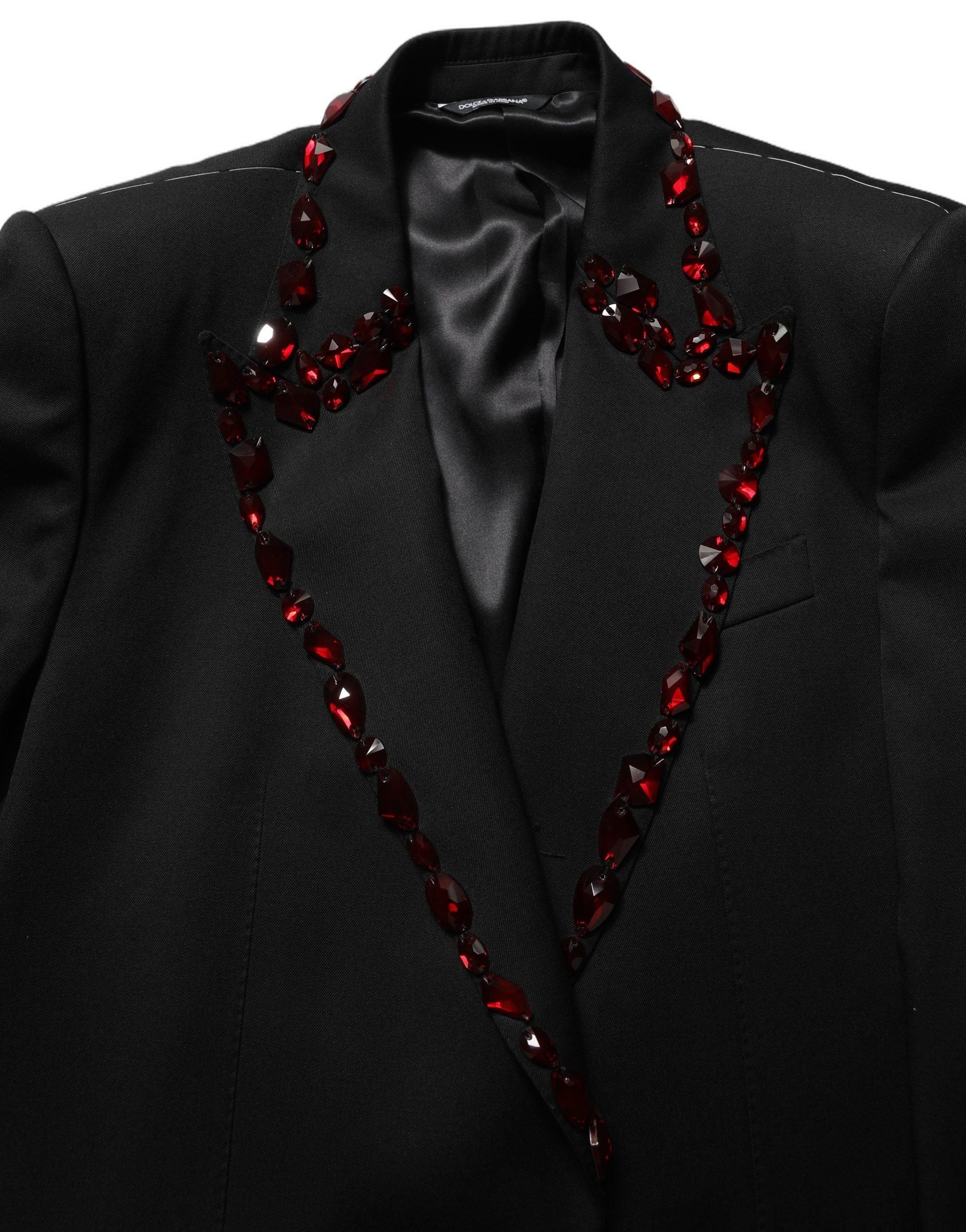Crystal-Embellished Blazer — Black