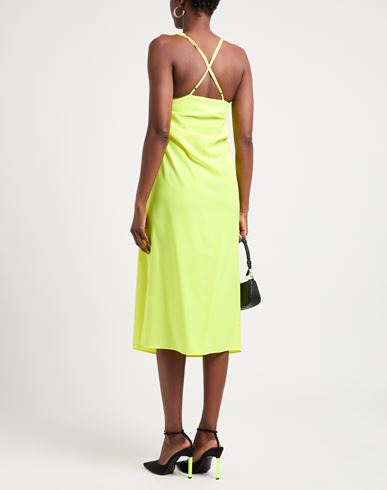 Woman Maxi dress Yellow Size 6 Polyester, Elastane
