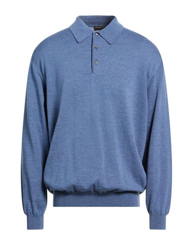 Man Sweater Light blue Size 48 Virgin Wool