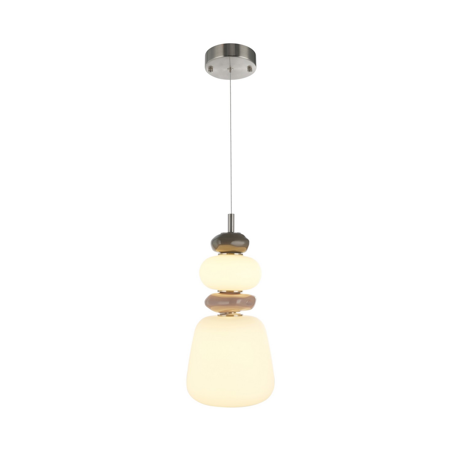 Satin Nickel LED Pendant from the Strata Collection