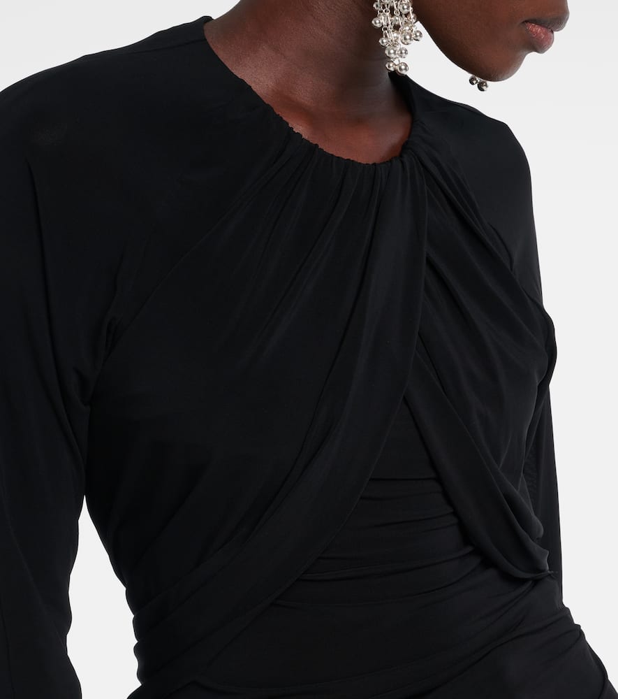 Gaetane draped jersey top