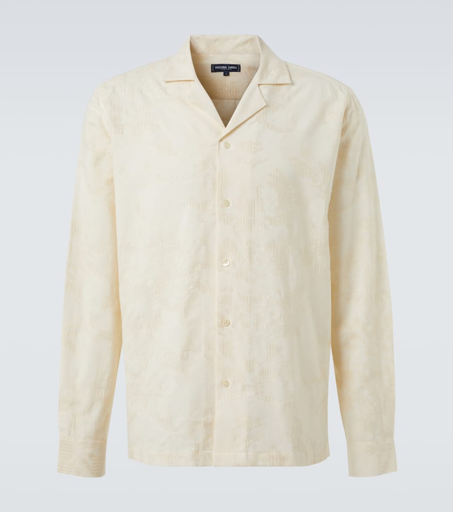 Safra jacquard cotton-blend shirt