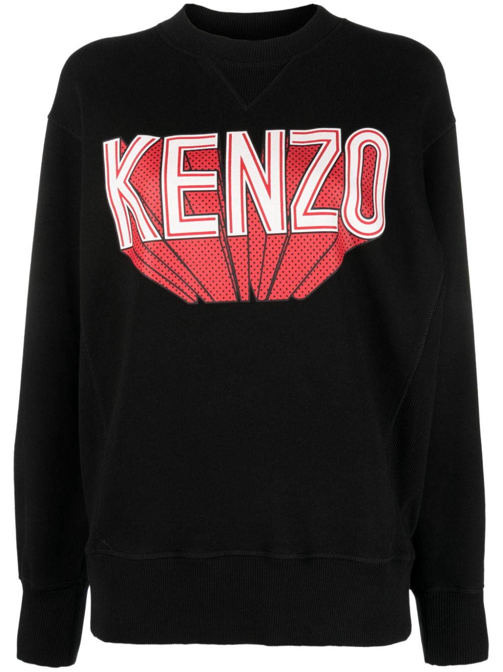 Logo-print cotton sweatshirt - Pink