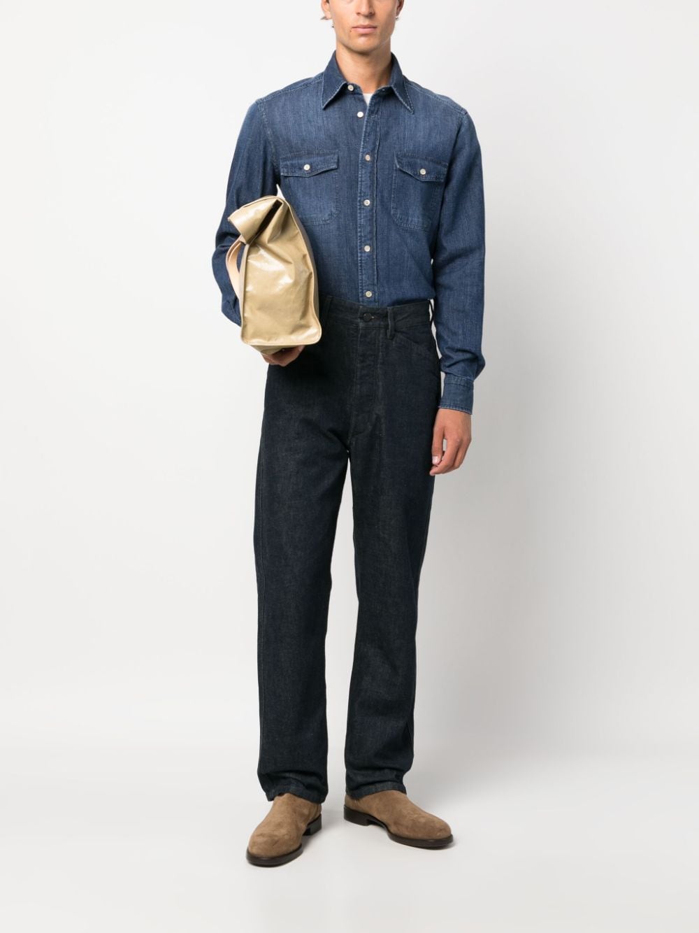 - Denim Button-down Shirt