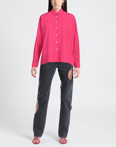 Woman Shirt Fuchsia Size M Cotton