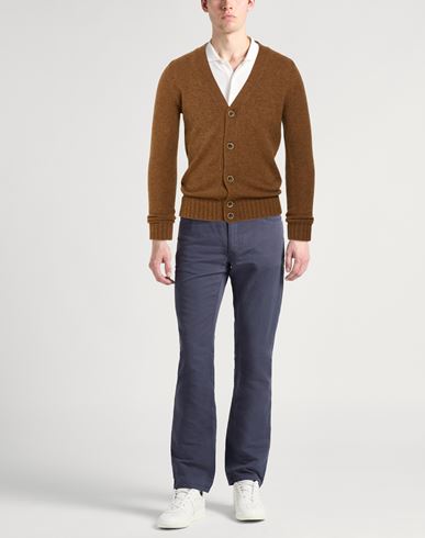 Man Cardigan Camel Size 3XL Wool