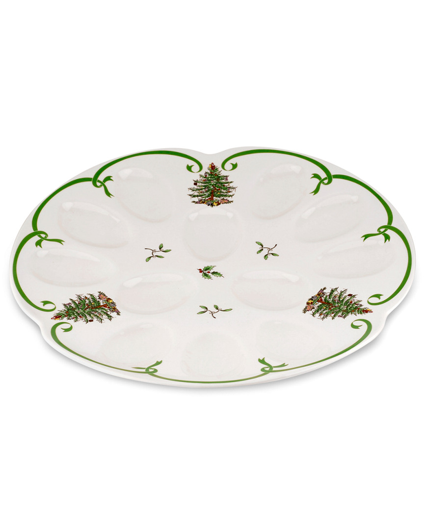 Spode Christmas Tree Devilled Egg Dish