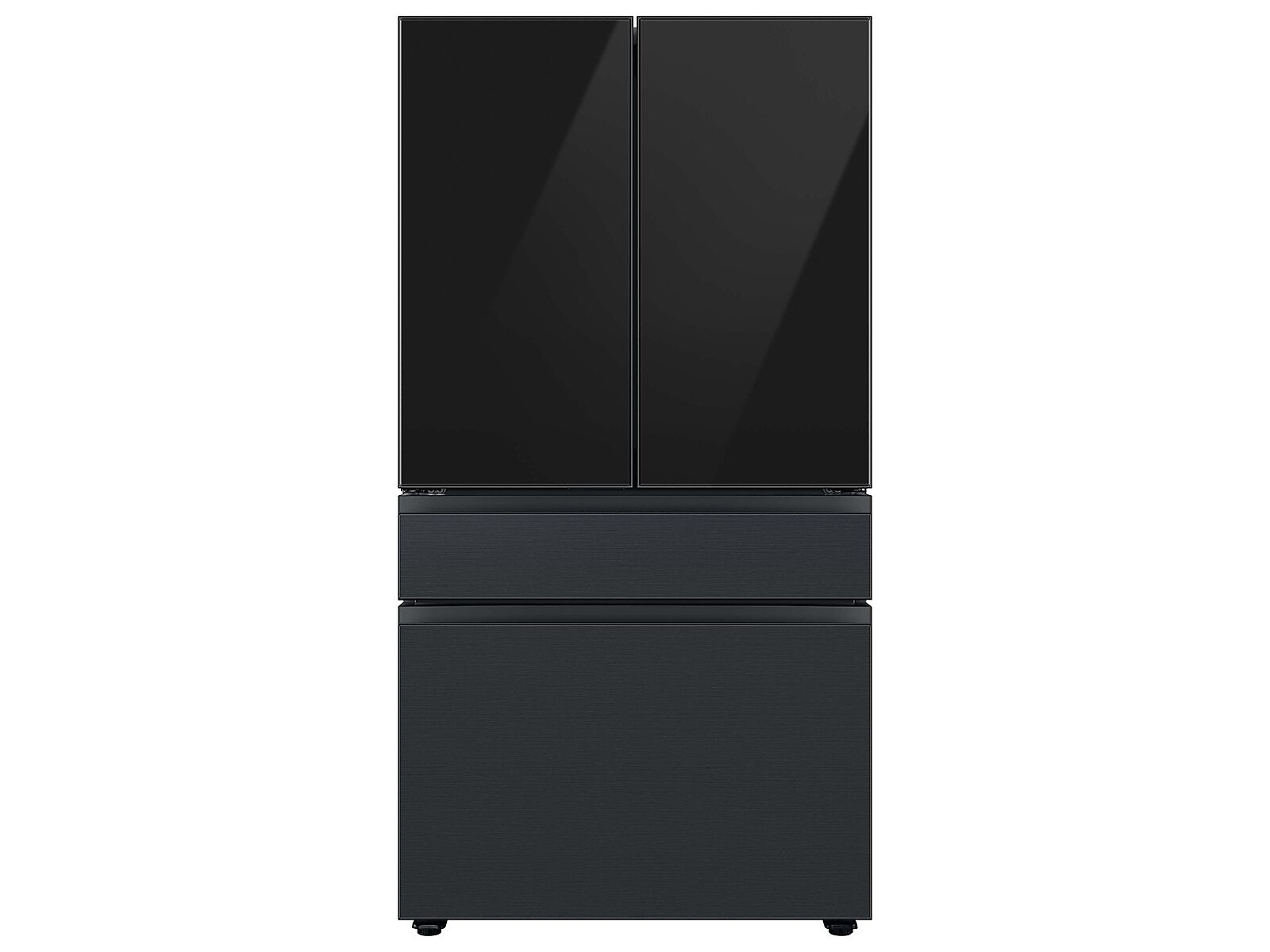 Bespoke 4-Door French Door Refrigerator Panel in Matte in Black Steel - Bottom Panel(RA-F36DB4MT/AA)