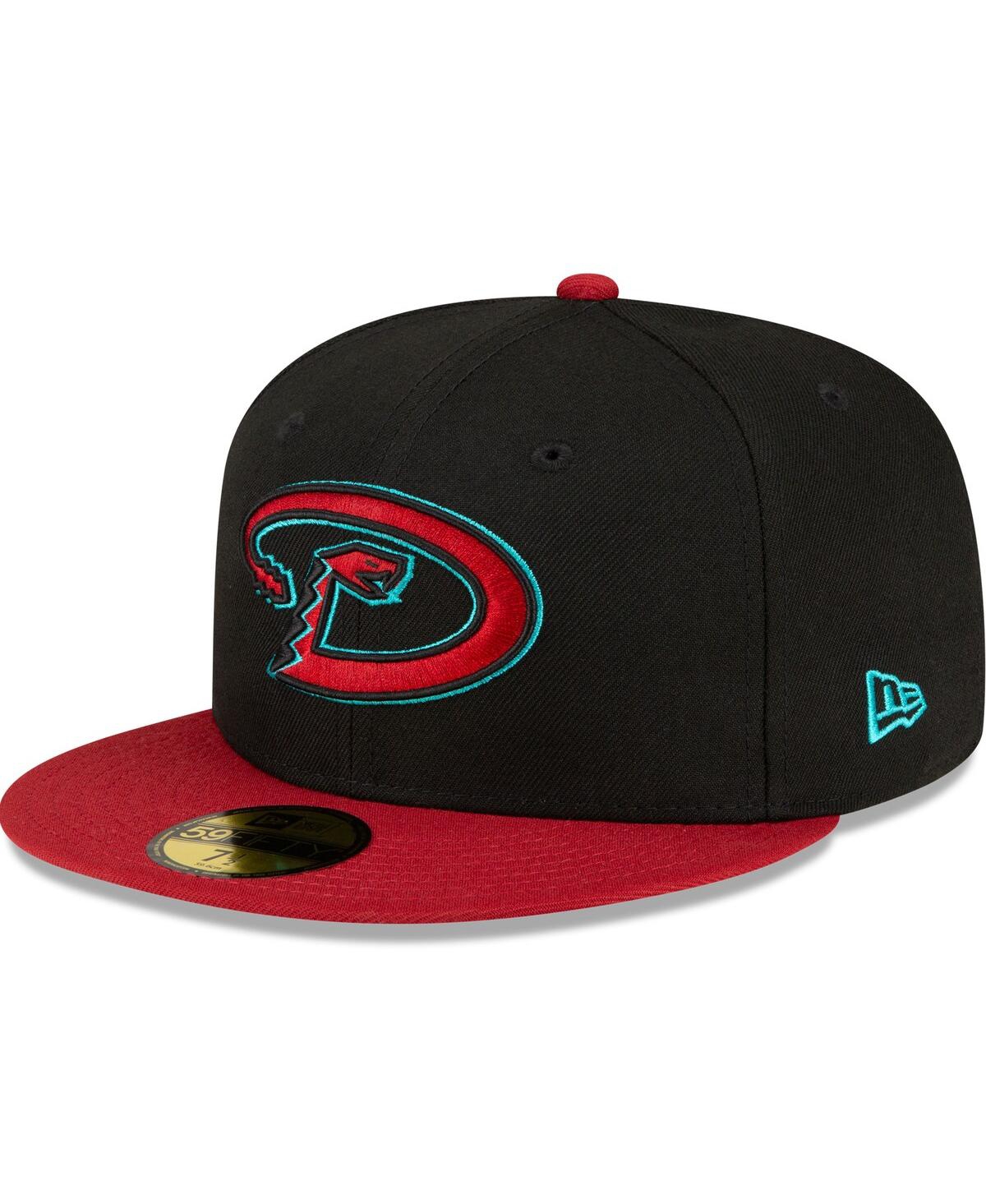 Men's Black, Red Arizona Diamondbacks Road Authentic Collection On-Field 59FIFTY Fitted Hat - Black, Red