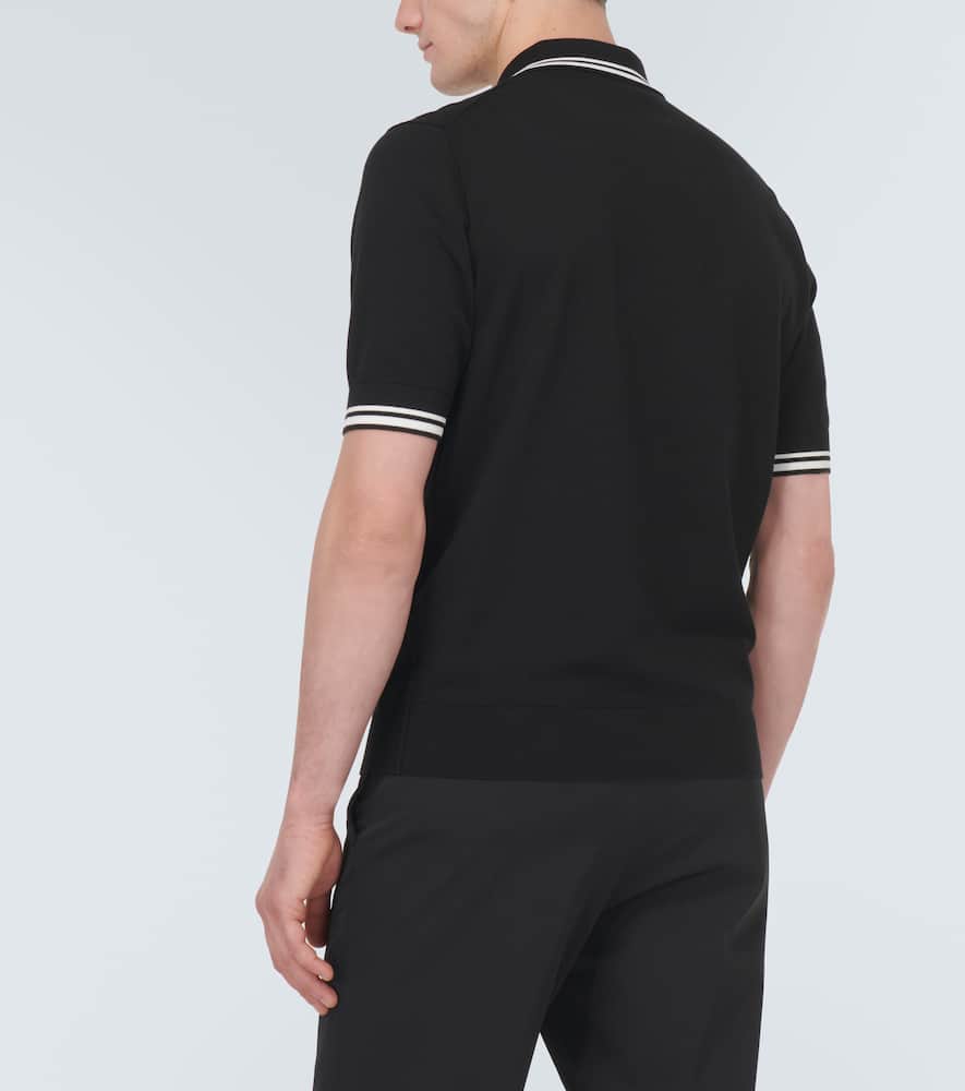 Logo cotton piqué polo shirt