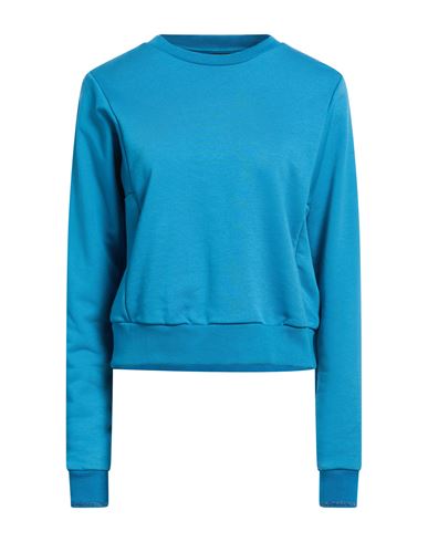 Woman Sweatshirt Azure Size S Cotton, Polyester