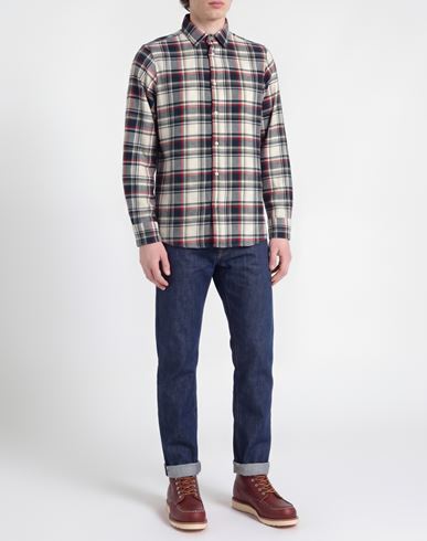 R3d Wöôd Man Shirt Blue Size S Cotton