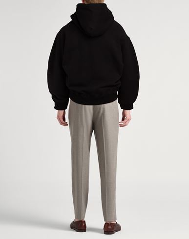 Man Sweatshirt Black Size 40 Cotton, Elastane